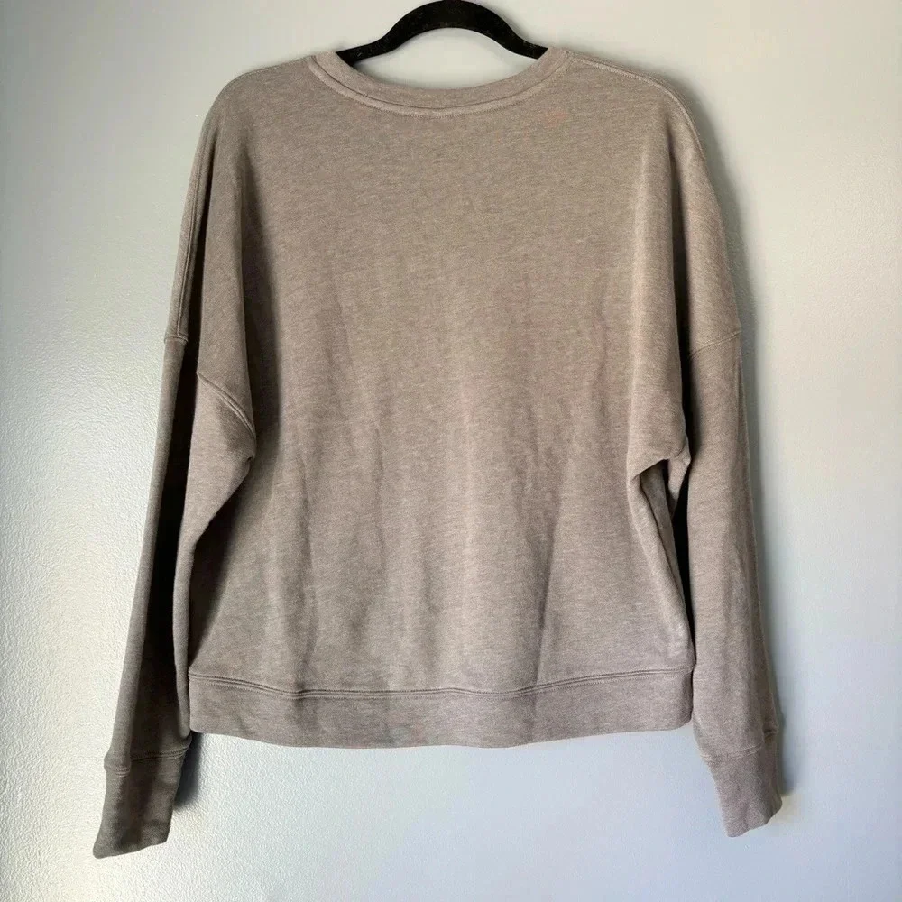 Fabletics Medium “Cute AF” Terry Stacey Pullover Sweatshirt Gray Camo